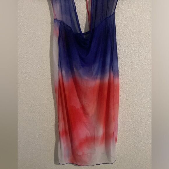 NWT- Gabrielle Union- red white and blue mesh bathing suit cover- Size Medium - Picture 3 of 8